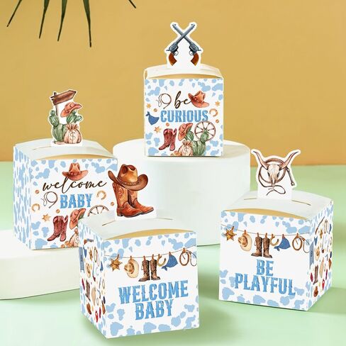 QZCYU 24pcs Winnie Baby Shower Decorations, Pooh Party Decorations, Baby Shower Table Sign Centerpieces, Animal Party Favor Boxes for Baby Showers, Birthdays, and Gender Reveals in Kuwait