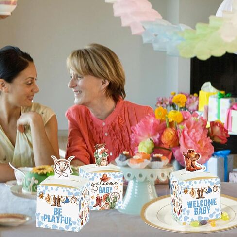 QZCYU 24pcs Winnie Baby Shower Decorations, Pooh Party Decorations, Baby Shower Table Sign Centerpieces, Animal Party Favor Boxes for Baby Showers, Birthdays, and Gender Reveals in Kuwait
