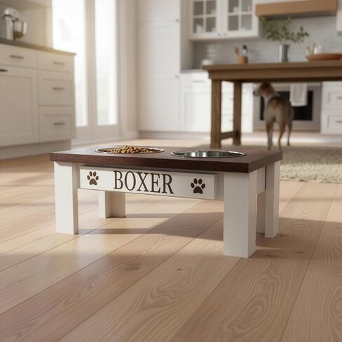 Luxury Pet Feeder - Elevated Stand with Stainless Steel Bowls for Small Dogs & Cats, Anti-Slip, Easy Clean, Chic & Durable Design (Small, Grey) in Saudi Arabia