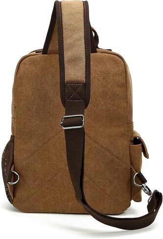 Sechunk Canvas Messenger Bag Sling Bag Crossbody Bag Shoulder Bag Retro Cross Body Handbags (Large, Blue) in Kuwait