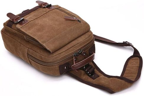 Sechunk Canvas Messenger Bag Sling Bag Crossbody Bag Shoulder Bag Retro Cross Body Handbags (Large, Blue) in Kuwait