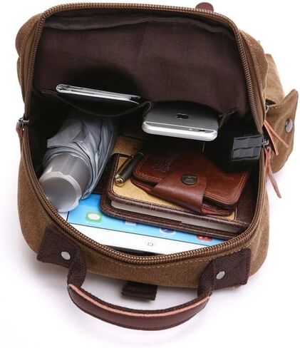 Sechunk Canvas Messenger Bag Sling Bag Crossbody Bag Shoulder Bag Retro Cross Body Handbags (Large, Blue) in Kuwait