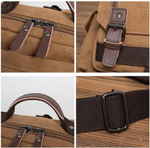 Sechunk Canvas Messenger Bag Sling Bag Crossbody Bag Shoulder Bag Retro Cross Body Handbags (Large, Blue) in Kuwait