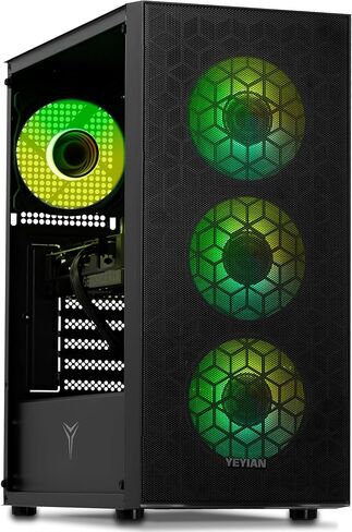 YEYIAN Tanto AI Gaming Desktop - AMD Ryzen 7 9700X 5.5 GHz | RTX 5070 12GB GDDR7 | 32GB DDR5 RGB 6000MHz | 2TB Gen4 NVMe SSD | B650 Wi-Fi | 750W 80+ Gold | Win 11 Home Pre Built Tower PC in Kuwait