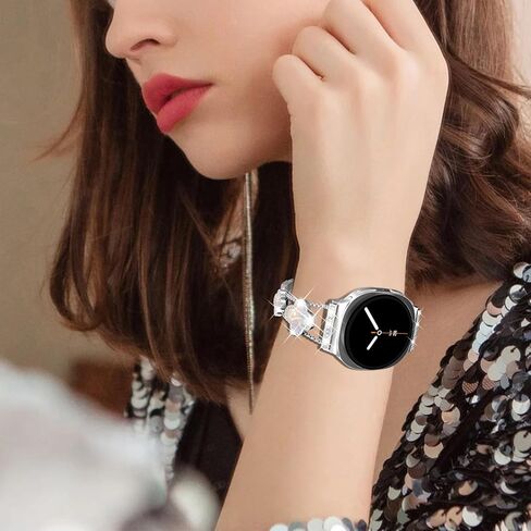 Wingle for Galaxy Watch 8/8 Classic Band 40/44/46mm Galaxy Watch 7 6 5 4 Fe Band 40mm 44mm Samsung Watch 5 Pro Bands 45mm ، Women Four Leaf Clover Bling Fands for Watch 6/4 Classic 47mm 47mm 42mm 46mm 46mm 46mm in Kuwait