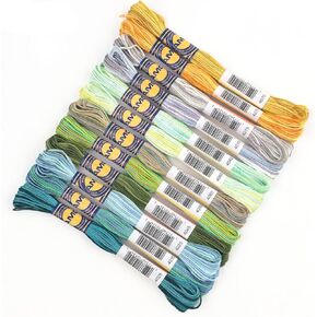 40 Skeins Variegated Mercerized Egyptian Cotton Rainbow Color for Embroidery Floss Cross Stitch Threads Friendship Bracelets Floss Craft Floss (40 Colors Set) in Kuwait
