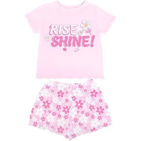 Play Tailor Girls Pajamas for Toddler Ruffled Kids Pajamas Set Short Sleeves Summer Pjs Sleepwear for Girl in Kuwait
