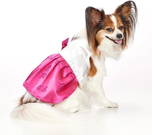 Dog Clothes Korean Traditional Hanbok Dress Costume Puppy Clothes for Girl Dog Outfit (Navy, Large) in Saudi Arabia
