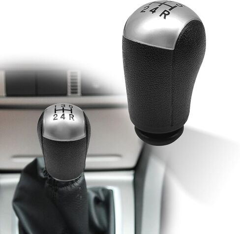 Carbon Fiber Gear Shift Knob Cover Compatible with Ford Focus Mustang Mondeo MK3 S-MAX C-MAX Galaxy Transit Fiesta MK6 5 Speed Manual Shifter Lever Knob Modified Replacement Parts Black in Saudi Arabia