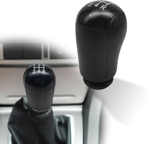 Carbon Fiber Gear Shift Knob Cover Compatible with Ford Focus Mustang Mondeo MK3 S-MAX C-MAX Galaxy Transit Fiesta MK6 5 Speed Manual Shifter Lever Knob Modified Replacement Parts Black in Saudi Arabia