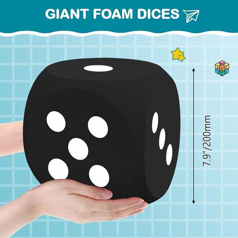 شاب 7.9 بوصة من الرغوة الزهر متعة ملء لعبة تعليمية كبيرة Kawaii العملاقة الزخرفية إيفا الرغوة Jumbo Big Square Building لتلال ألعاب اللوحة جلسات التعلم (أبيض) in Kuwait