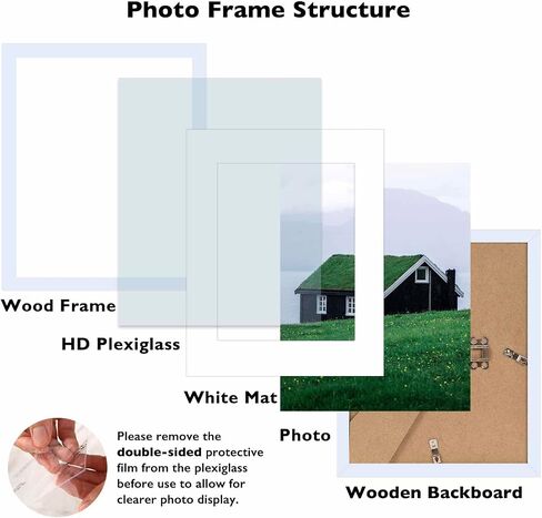 8.5 من 11 إطار صورة مع 6 × 8 حصيرة صورة مستند الشهادة ، عرض 6x8 مع حصيرة أو 8.5 × 11 بدون حصيرة ، إطار صورة 8.5 × 11 مع شاتر مقاوم للجدار أو الطاولة ، الأسود in Saudi Arabia