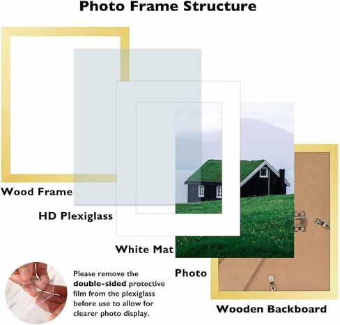 8.5 من 11 إطار صورة مع 6 × 8 حصيرة صورة مستند الشهادة ، عرض 6x8 مع حصيرة أو 8.5 × 11 بدون حصيرة ، إطار صورة 8.5 × 11 مع شاتر مقاوم للجدار أو الطاولة ، الأسود in Kuwait