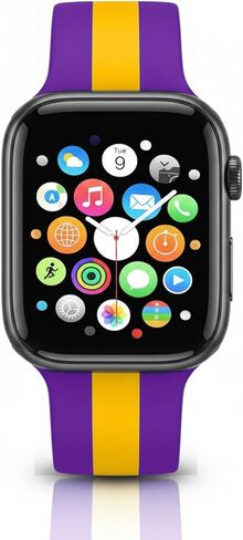 Silicone Sports Watch Band for Men Compatible with Apple Watch Bands 38mm 40mm 41mm 42mm 44mm 45mm 46mm 49mm Soft Waterproof Strap Rubber Wristband for iWatch Series 10/9/8/7/6/5/4/3/2/1 SE in Saudi Arabia