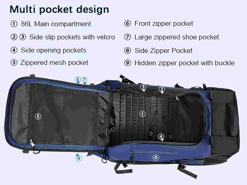29" 86L Foldable Wheeled Duffle Bag, Waterproof Travel Rolling Backpack with Quilted Bottom, Army Green in Kuwait