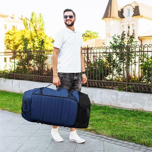 29" 86L Foldable Wheeled Duffle Bag, Waterproof Travel Rolling Backpack with Quilted Bottom, Army Green in Kuwait