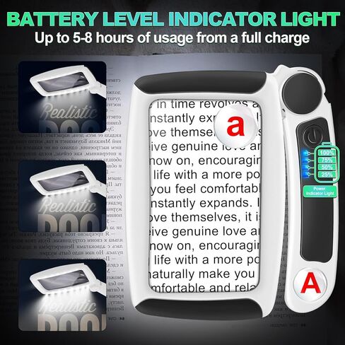 5X 10X 45X Magnifying Glass with Light Rechargeable Magnifying Glass for Reading 20 LED Light Adjusting Brightness Folding Handheld Magnifier for Books Small Print Ideal Gift for Seniors Elderly in Kuwait