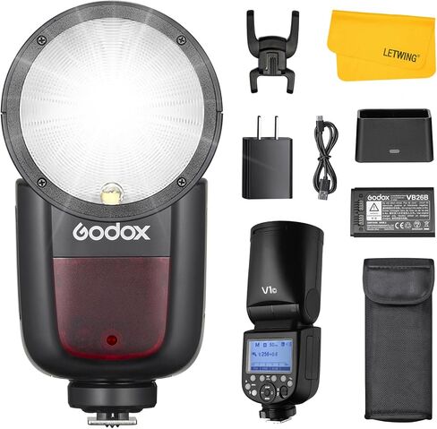 فلاش كاميرا GODOX V1 V1-S مستدير الرأس لسوني، 2.4G TTL Sony Flash Speedlite، 1/8000 HSS Speedlight لسوني، بطارية ليثيوم أيون قابلة لإعادة الشحن، 480 لقطة طاقة كاملة، مصباح تشكيل LED 10 مستويات in Saudi Arabia