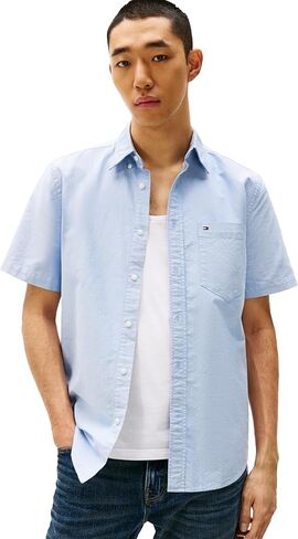 Tommy Hilfiger Short Sleeve Oxford Regular Fit, Men's Button Down Shirts in Saudi Arabia