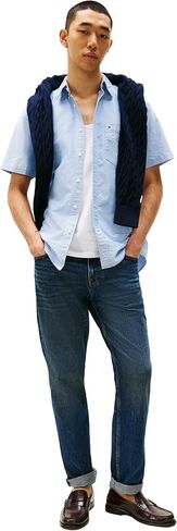 Tommy Hilfiger Short Sleeve Oxford Regular Fit, Men's Button Down Shirts in Saudi Arabia