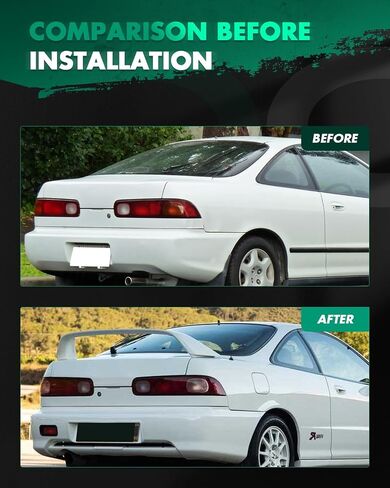 SCITOO Matte Black Rear Trunk Spoiler Wing with 3rd Brake Light Fits for 1998-2002 for Honda Accord ABS Rear Spoiler Wing in Saudi Arabia