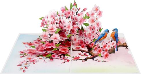 بطاقات تهنئة زهرة زهرة الكرز منبثقة ثلاثية الأبعاد لعيد ميلاد سعيد ، الذكرى السنوية ، شكرا لك ، روبن بيرد جميع المناسبات أمي زوجة الجدة الكبرى الأزواج الرجال الرجال in Kuwait
