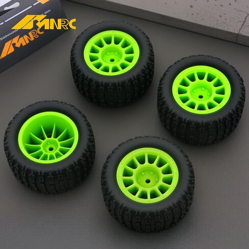 Rubber Pre Glued Wheel and Tires Plastic Rim Kit for 1/18 Granite Grom Series RC Car Upgrades Part Black in Saudi Arabia