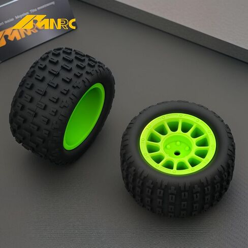 Rubber Pre Glued Wheel and Tires Plastic Rim Kit for 1/18 Granite Grom Series RC Car Upgrades Part Black in Saudi Arabia
