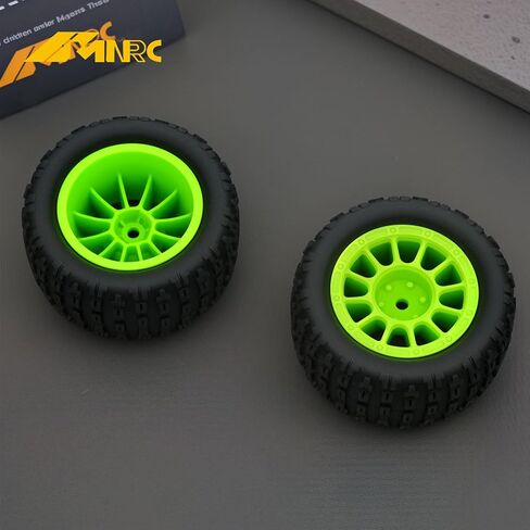 Rubber Pre Glued Wheel and Tires Plastic Rim Kit for 1/18 Granite Grom Series RC Car Upgrades Part Black in Saudi Arabia