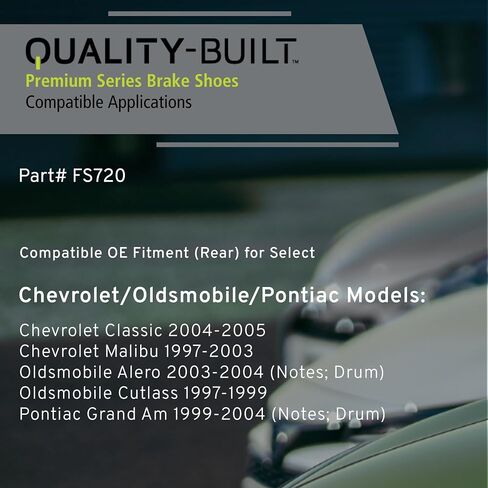 Premium - Brake Brake Shoe Prape Oe Placement for 2000-2009 FAW/Toyota (Celica ، F5 ، Prius) - FS753 in Kuwait
