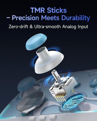 وحدة تحكم easysmx S10 للمفتاح 2/ switch/ pc-one wake-Up ، tmr anti-drift joystick ، ​​buttons mechanical ، 6 Axis Gyro ، وحدة تحكم مفتاح Bluetooth مع RGB و swappable d-pad in Kuwait