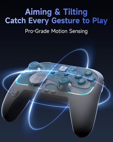 وحدة تحكم easysmx S10 للمفتاح 2/ switch/ pc-one wake-Up ، tmr anti-drift joystick ، ​​buttons mechanical ، 6 Axis Gyro ، وحدة تحكم مفتاح Bluetooth مع RGB و swappable d-pad in Kuwait