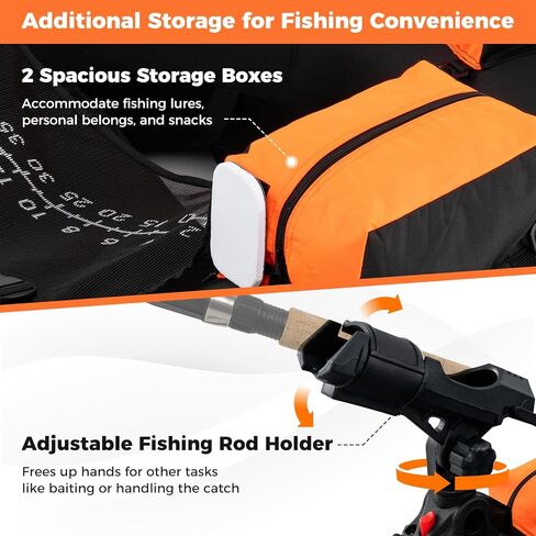 Goplus Inflatable Float Tube, Fishing Belly Boat with Fish Ruler, Pump, Storage Bag, Adjustable Straps, Fishing Float Tube for Angling, 350LBS Load Capacity in Kuwait