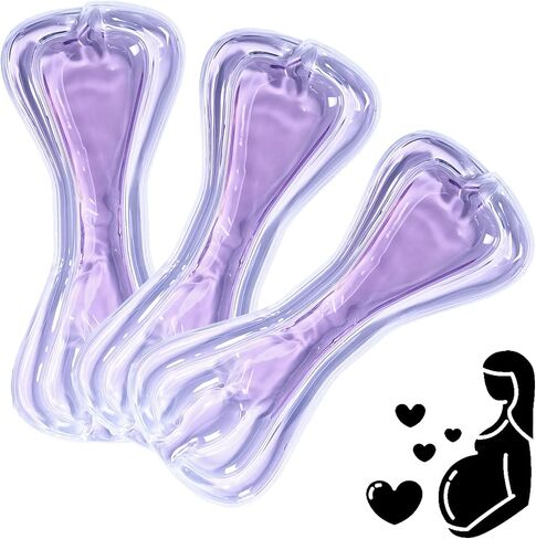 Postpartum Cold Pack, Perineal Cooling Pad Pregnancy & Hemorrhoid Pain Relief, Postpartum Ice Pack Pads with 2 Washable Sleeves (Blue (4 ice Pack+2 Fabric Cover)) in Kuwait