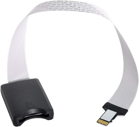 cablecc Micro-SD TF Memory Card Kit Male to SD Female Extension Soft Flat FPC Cable Extender 25cm in Saudi Arabia