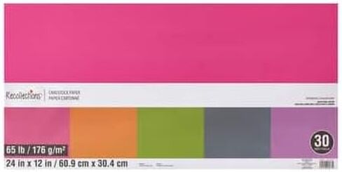 30 ورقة مشرق 12 "× 24" ورقة بطاقة عن طريق التذكر - ورقة الحمض واللجنين خالية من كتب القصاصات والفنون والحرف - 1 حزمة in Saudi Arabia