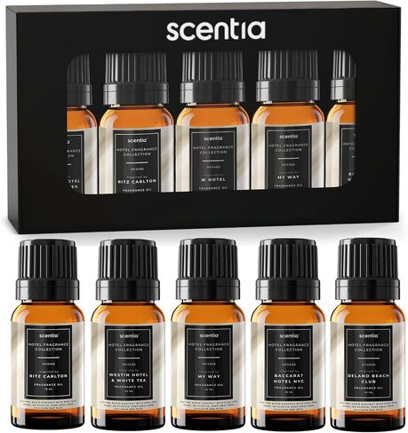 مجموعة هدايا زيت فندق Diffuser - المفضلة للمشترين - 10 مل ، 0.34 Fl Oz | مستوحاة من Ritz-Carlton ، W Hotel ، Scentia My Way Scents | زيوت الرائحة الفاخرة للناديين in Kuwait