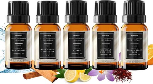 مجموعة هدايا زيت فندق Diffuser - المفضلة للمشترين - 10 مل ، 0.34 Fl Oz | مستوحاة من Ritz-Carlton ، W Hotel ، Scentia My Way Scents | زيوت الرائحة الفاخرة للناديين in Kuwait