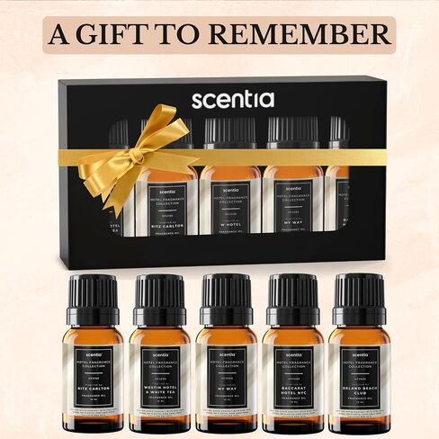 مجموعة هدايا زيت فندق Diffuser - المفضلة للمشترين - 10 مل ، 0.34 Fl Oz | مستوحاة من Ritz-Carlton ، W Hotel ، Scentia My Way Scents | زيوت الرائحة الفاخرة للناديين in Kuwait