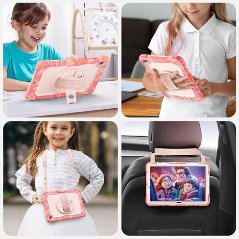 حافظة SEYMAC لهاتف Samsung Galaxy Tab A9+/ A9 Plus مقاس 11 بوصة 2023 (SM-X210/X216/X218)، حافظة واقية شديدة التحمل مقاومة للصدمات مع واقي شاشة، حامل دوار وحزام يد/كتف، أسود in Kuwait