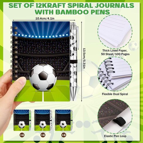 12 مجموعات الحفلات الرياضية مفضلات 5.5 × 4.3 بوصة الكرة الطائرة حلزونيا الدفتر صوت الكرة الطائرة لاعبي زخارف الفريق لاعبي الرياضة العاشق الكبار in Kuwait