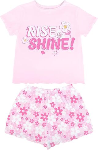 Play Tailor Girls Pajamas for Toddler Ruffled Kids Pajamas Set Short Sleeves Summer Pjs Sleepwear for Girl in Kuwait