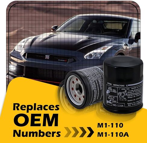 M1-110A Extended Performance Oil Filter Compatible with Nissan Honda Mazda Infiniti Kia Acura Replaces M1-110 (1 pcs) in Kuwait