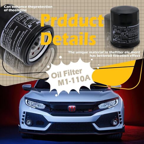 M1-110A Extended Performance Oil Filter Compatible with Nissan Honda Mazda Infiniti Kia Acura Replaces M1-110 (1 pcs) in Kuwait