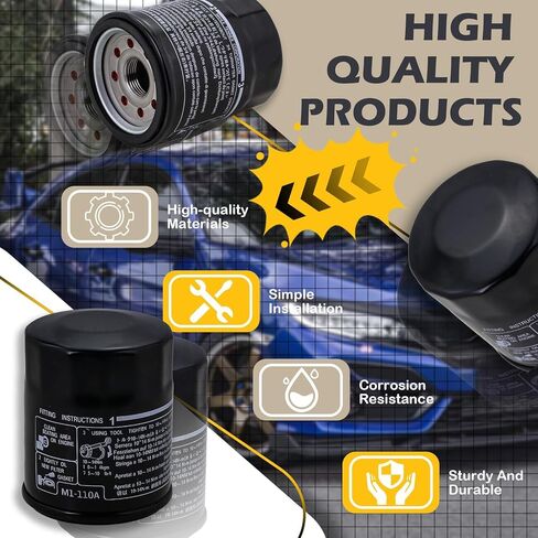 M1-110A Extended Performance Oil Filter Compatible with Nissan Honda Mazda Infiniti Kia Acura Replaces M1-110 (1 pcs) in Kuwait