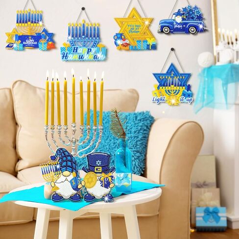 Zonon 6 PCS Winter Diamond Painting Sign Set 5D Snowman Diamond Art مجموعة للبالغين DIY GNOM in Saudi Arabia