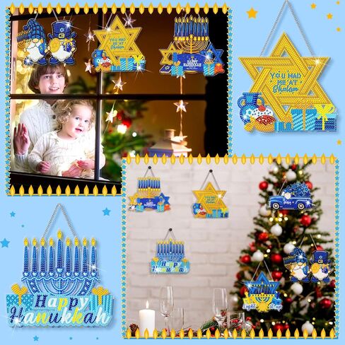 Zonon 6 PCS Winter Diamond Painting Sign Set 5D Snowman Diamond Art مجموعة للبالغين DIY GNOM in Saudi Arabia