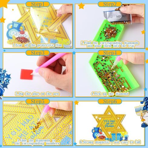 Zonon 6 PCS Winter Diamond Painting Sign Set 5D Snowman Diamond Art مجموعة للبالغين DIY GNOM in Saudi Arabia