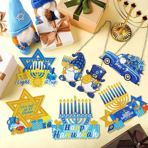 Zonon 6 PCS Winter Diamond Painting Sign Set 5D Snowman Diamond Art مجموعة للبالغين DIY GNOM in Saudi Arabia