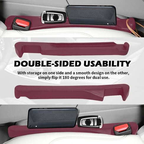 2PCS CAR SET GAP Filler Organizer ، 2 في 1 حشو فجوة السيارة مع وظيفة تعبئة وتخزين لتخزين بطاقات مفاتيح الهواتف ، واقي مقعد متعدد الوظائف عالمي للسيارات in Kuwait